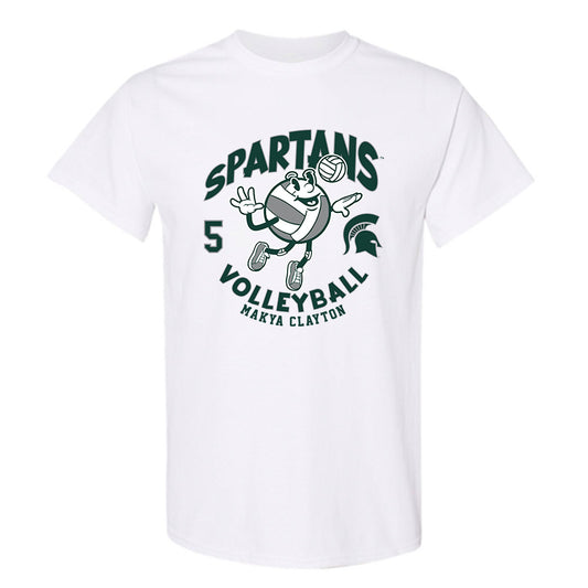 Michigan State - NCAA Women's Volleyball : Makya Clayton - Fashion Shersey T-Shirt-0