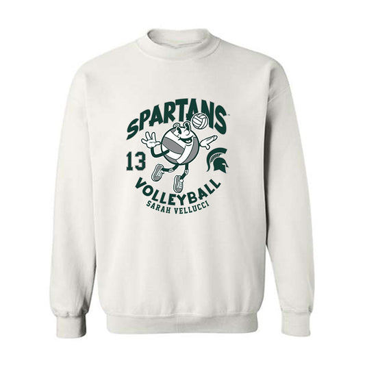 Michigan State - NCAA Women's Volleyball : Sarah Vellucci - Fashion Shersey Crewneck Sweatshirt-0