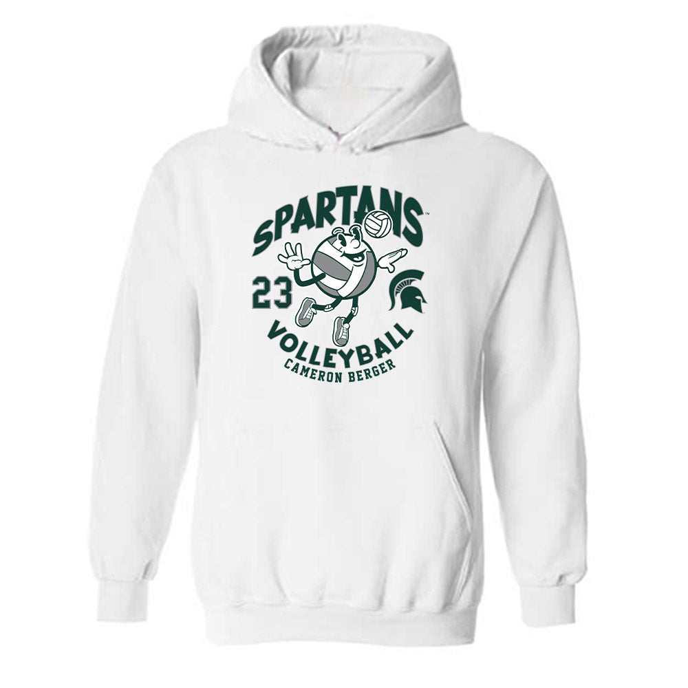 Michigan State - NCAA Women's Volleyball : Cameron Berger - Fashion Shersey Hooded Sweatshirt-0