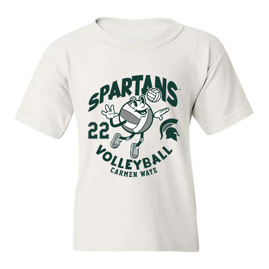 Michigan State - NCAA Women's Volleyball : Carmen Waye - Fashion Shersey Youth T-Shirt-0