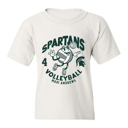 Michigan State - NCAA Women's Volleyball : Madi Andrews - Fashion Shersey Youth T-Shirt-0