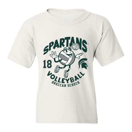 Michigan State - NCAA Women's Volleyball : Breccan Scheck - Fashion Shersey Youth T-Shirt-0