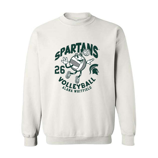 Michigan State - NCAA Women's Volleyball : Alana Whitfield - Fashion Shersey Crewneck Sweatshirt-0
