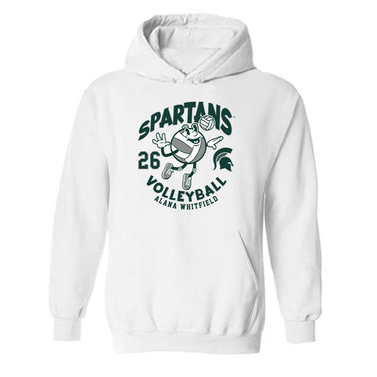 Michigan State - NCAA Women's Volleyball : Alana Whitfield - Fashion Shersey Hooded Sweatshirt-0