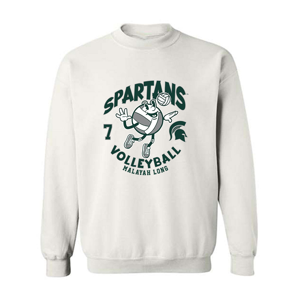 Michigan State - NCAA Women's Volleyball : Malayah Long - Fashion Shersey Crewneck Sweatshirt-0