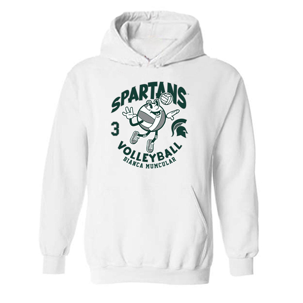 Michigan State - NCAA Women's Volleyball : Bianca Mumcular - Fashion Shersey Hooded Sweatshirt-0
