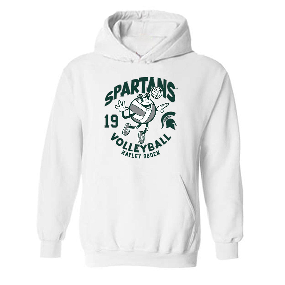 Michigan State - NCAA Women's Volleyball : Hayley Ogden - Fashion Shersey Hooded Sweatshirt-0