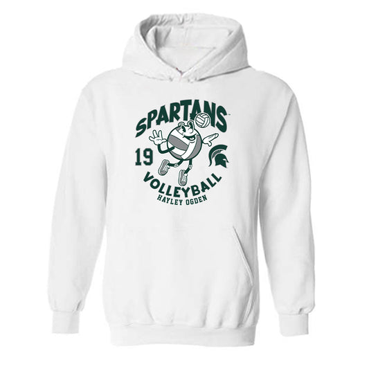 Michigan State - NCAA Women's Volleyball : Hayley Ogden - Fashion Shersey Hooded Sweatshirt-0