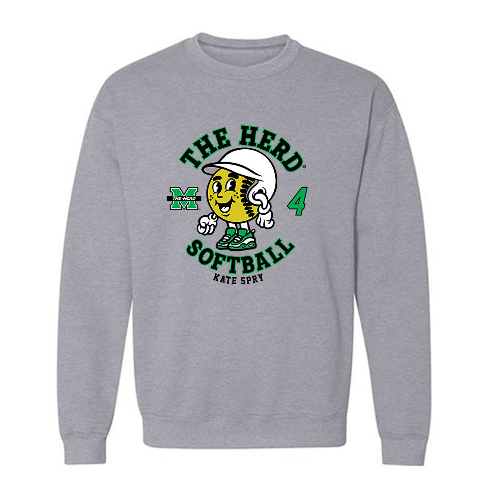 Marshall - NCAA Softball : Kate Spry - Fashion Shersey Crewneck Sweatshirt-0