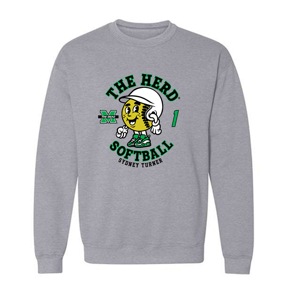Marshall - NCAA Softball : Sydney Turner - Fashion Shersey Crewneck Sweatshirt-0