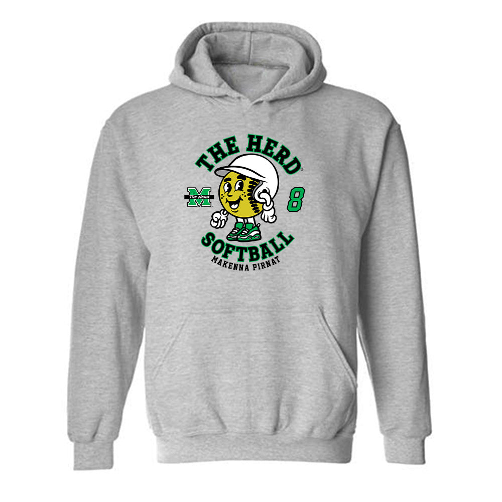 Marshall - NCAA Softball : Makenna Pirnat - Fashion Shersey Hooded Sweatshirt-0