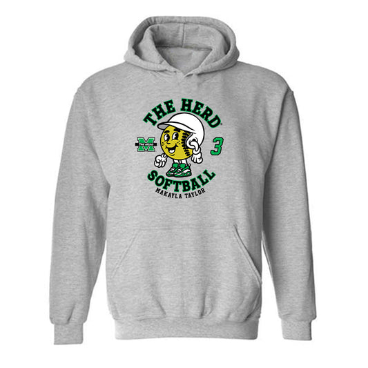 Marshall - NCAA Softball : Makayla Taylor - Fashion Shersey Hooded Sweatshirt-0