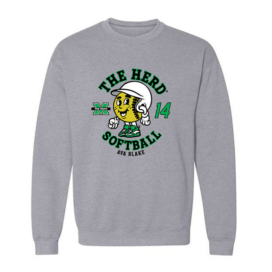 Marshall - NCAA Softball : Ava Blake - Fashion Shersey Crewneck Sweatshirt-0
