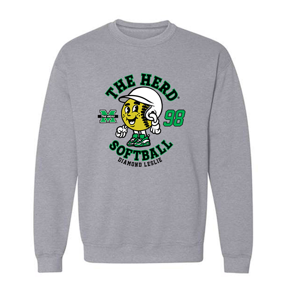 Marshall - NCAA Softball : Diamond Leslie - Fashion Shersey Crewneck Sweatshirt-0