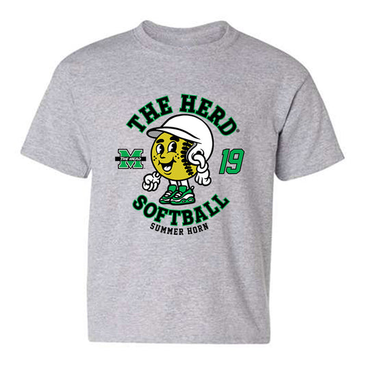 Marshall - NCAA Softball : Summer Horn - Fashion Shersey Youth T-Shirt-0