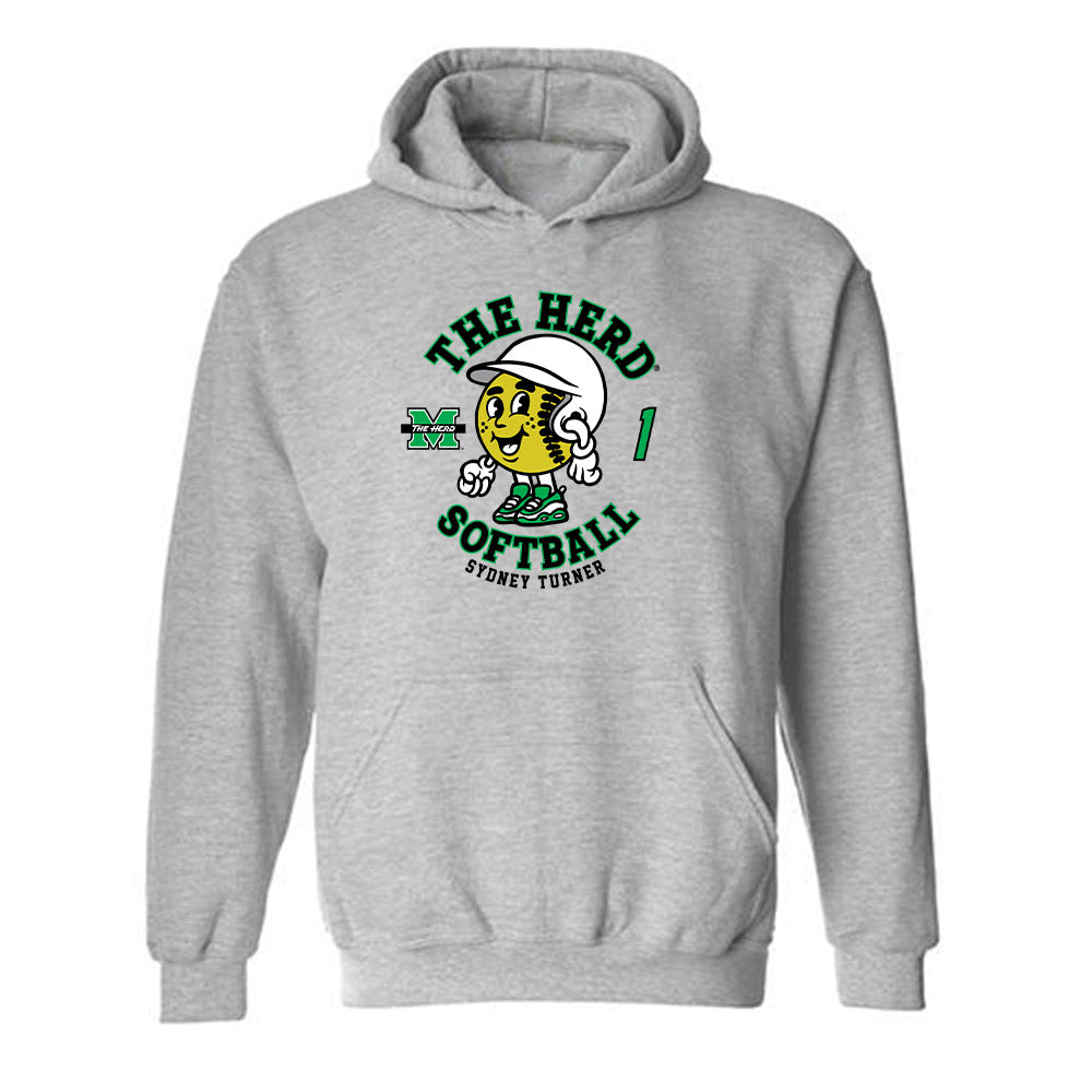 Marshall - NCAA Softball : Sydney Turner - Fashion Shersey Hooded Sweatshirt-0