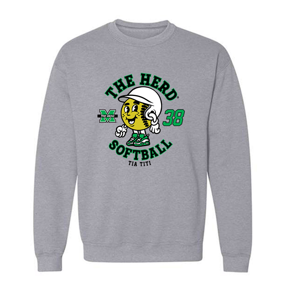 Marshall - NCAA Softball : Tia Titi - Fashion Shersey Crewneck Sweatshirt-0