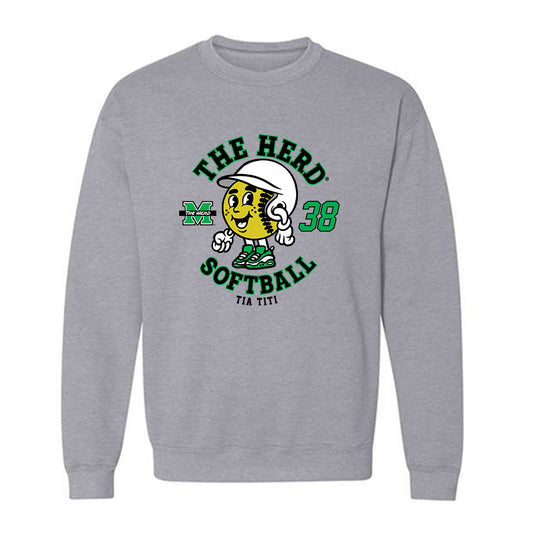 Marshall - NCAA Softball : Tia Titi - Fashion Shersey Crewneck Sweatshirt-0