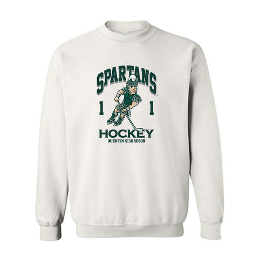 Michigan State - NCAA Men's Ice Hockey : Quentin Sigurdson - Fashion Shersey Crewneck Sweatshirt-0