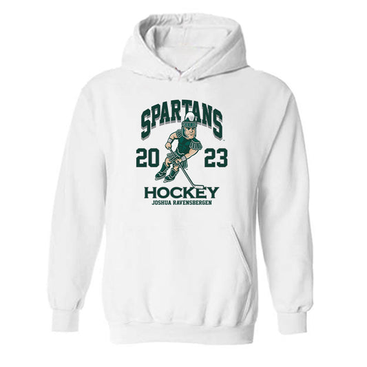 Michigan State - NCAA Men's Ice Hockey : Joshua Ravensbergen - Fashion Shersey Hooded Sweatshirt-0