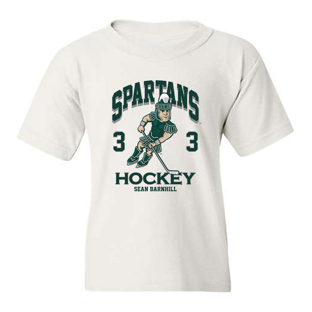 Michigan State - NCAA Men's Ice Hockey : Sean Barnhill - Fashion Shersey Youth T-Shirt-0