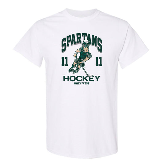 Michigan State - NCAA Men's Ice Hockey : Owen West - Fashion Shersey T-Shirt-0