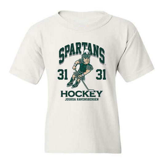 Michigan State - NCAA Men's Ice Hockey : Joshua Ravensbergen - Fashion Shersey Youth T-Shirt-0
