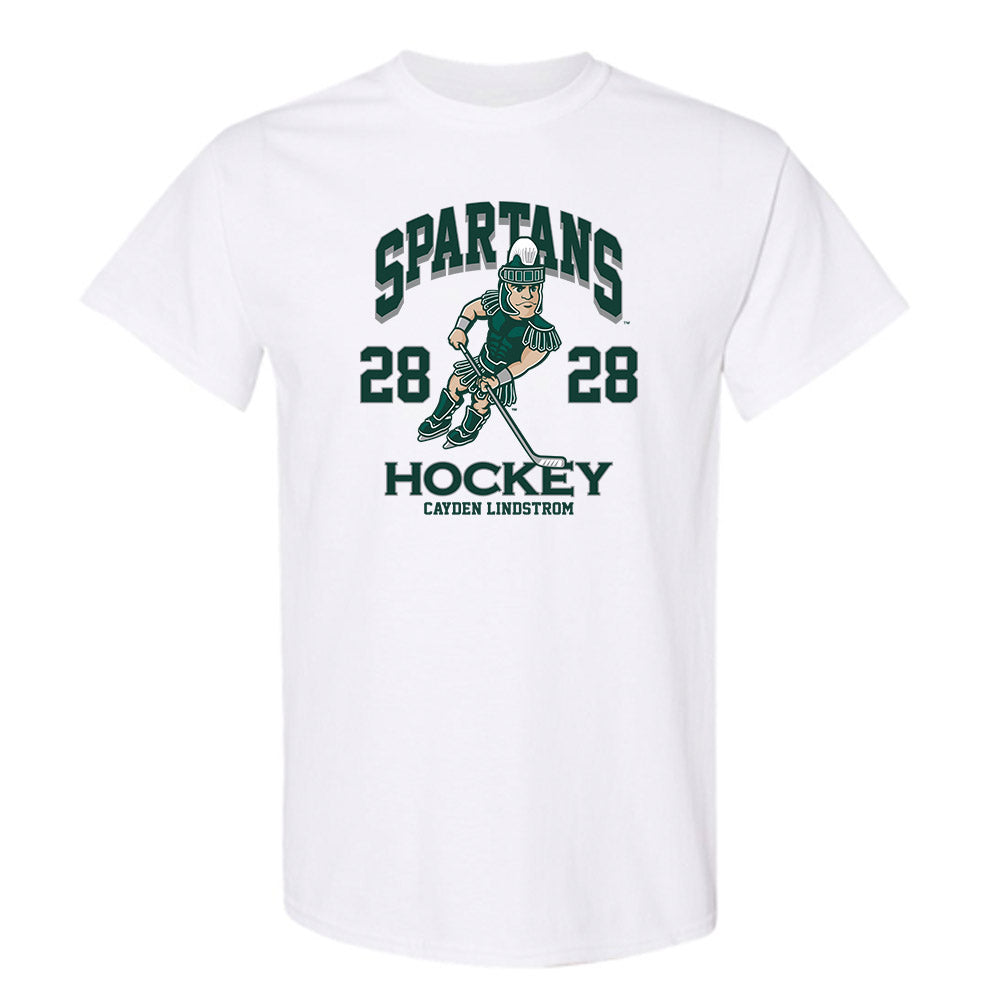 Michigan State - NCAA Men's Ice Hockey : Cayden Lindstrom - Fashion Shersey T-Shirt-0