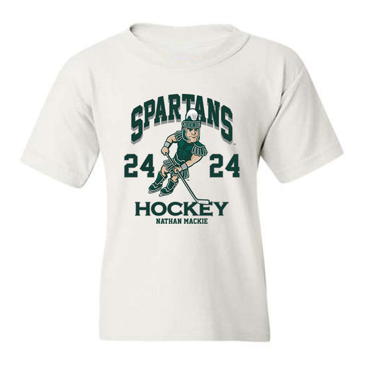 Michigan State - NCAA Men's Ice Hockey : Nathan Mackie - Fashion Shersey Youth T-Shirt