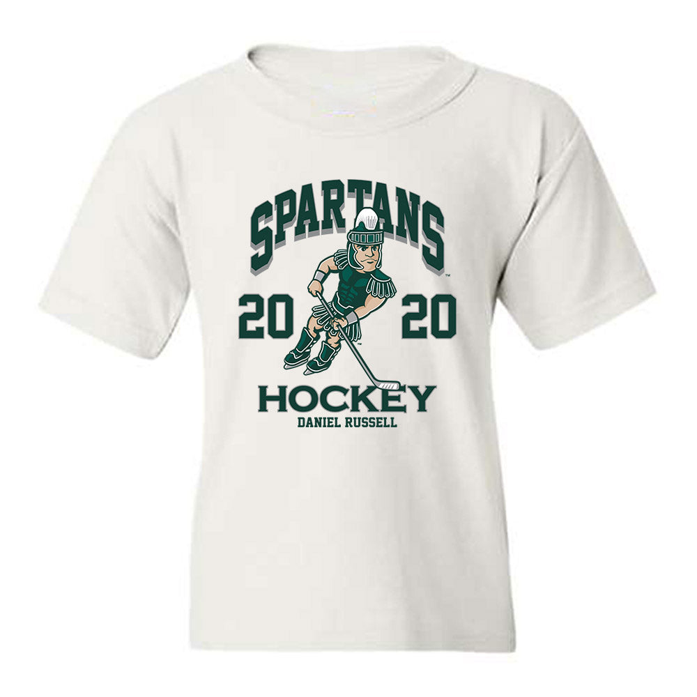 Michigan State - NCAA Men's Ice Hockey : Daniel Russell - Fashion Shersey Youth T-Shirt-0