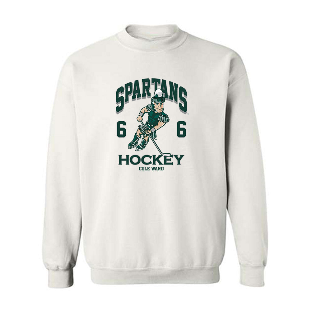 Michigan State - NCAA Men's Ice Hockey : Cole Ward - Fashion Shersey Crewneck Sweatshirt-0