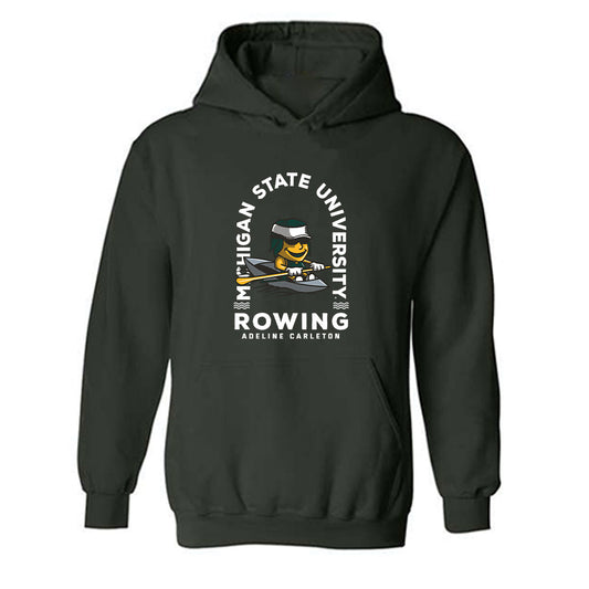 Michigan State - NCAA Women's Rowing : Adeline Carleton - Fashion Shersey Hooded Sweatshirt-0