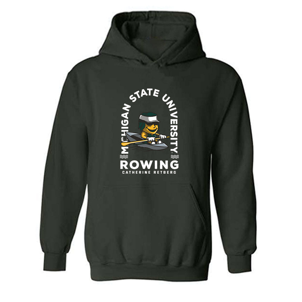 Michigan State - NCAA Women's Rowing : Catherine Retberg - Fashion Shersey Hooded Sweatshirt-0