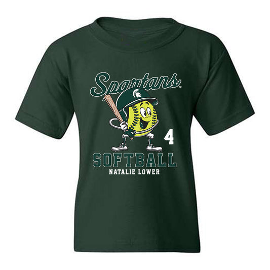 Michigan State - NCAA Softball : Natalie Lower - Youth T-Shirt-0