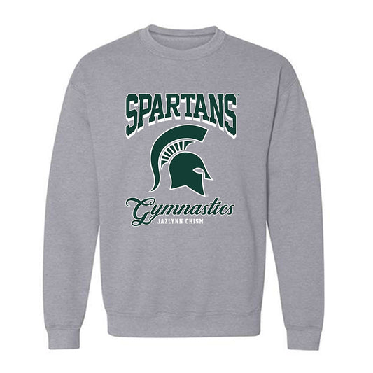 Michigan State - NCAA Women's Gymnastics : Jazlynn Chism - Fashion Shersey Crewneck Sweatshirt-0