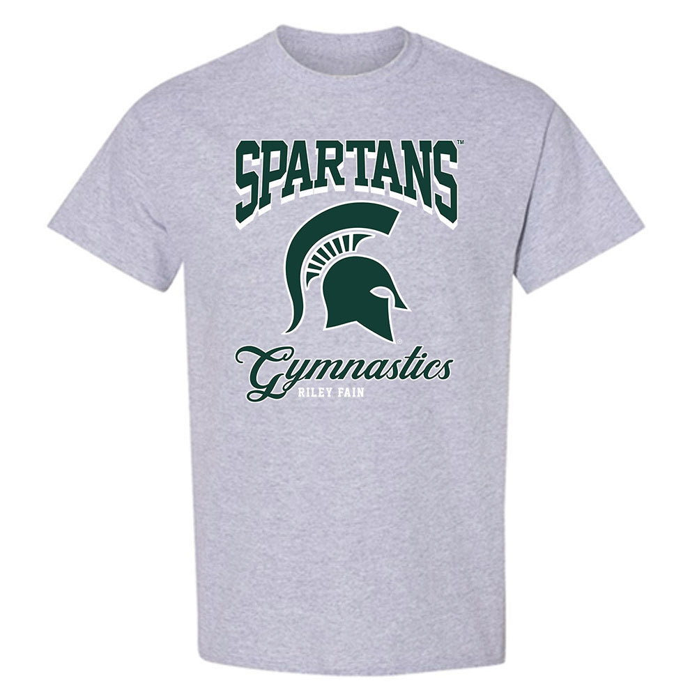Michigan State - NCAA Women's Gymnastics : Riley Fain - Fashion Shersey T-Shirt-0