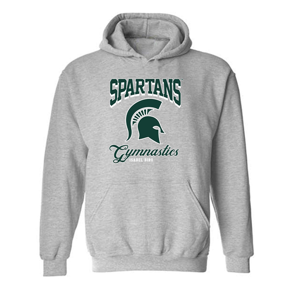 Michigan State - NCAA Women's Gymnastics : Isabel Biro - Fashion Shersey Hooded Sweatshirt-0