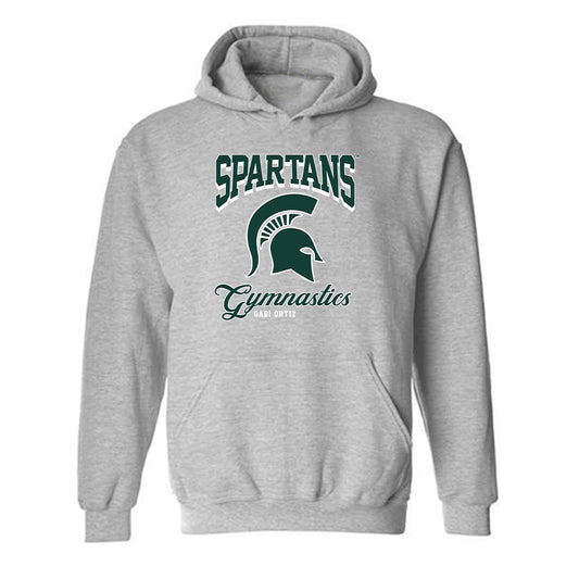 Michigan State - NCAA Women's Gymnastics : Gabi Ortiz - Fashion Shersey Hooded Sweatshirt-0