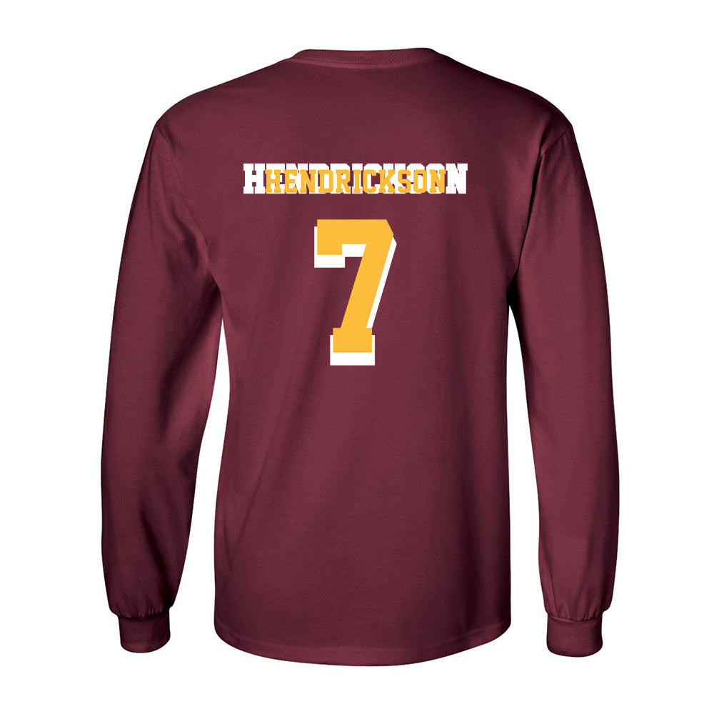 Minnesota - NCAA Men's Ice Hockey : Beckett Hendrickson - Replica Shersey Long Sleeve T-Shirt-1