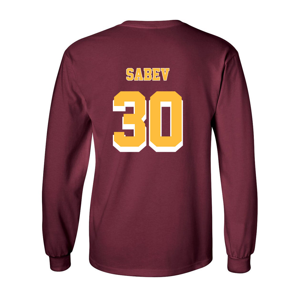 Minnesota - NCAA Men's Ice Hockey : Alexander Sabev - Replica Shersey Long Sleeve T-Shirt-1
