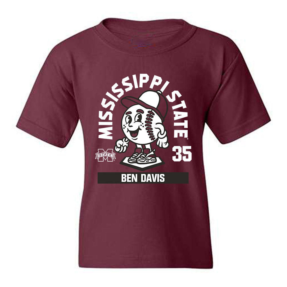 Mississippi State - NCAA Baseball : Ben Davis - Youth T-Shirt-0