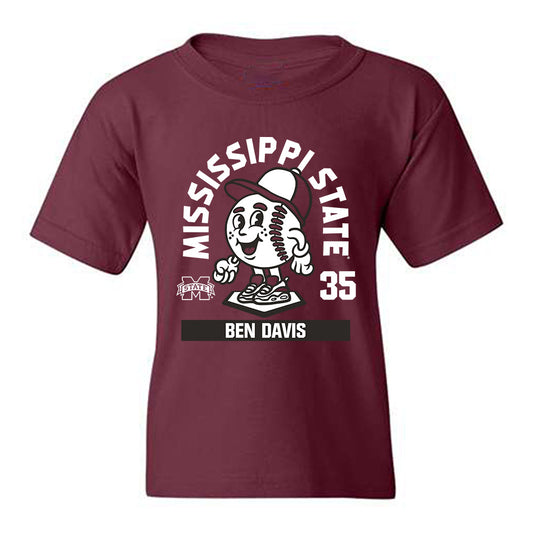 Mississippi State - NCAA Baseball : Ben Davis - Youth T-Shirt-0