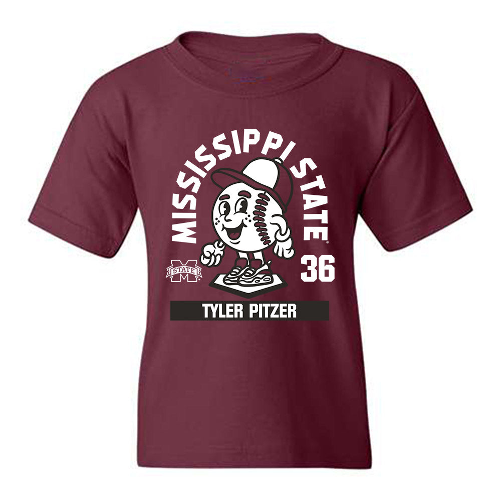 Mississippi State - NCAA Baseball : Tyler Pitzer - Youth T-Shirt-0