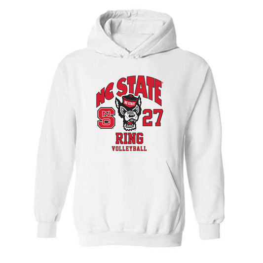 NC State - NCAA Women's Volleyball : Rebecca Ring - Fashion Shersey Hooded Sweatshirt-0