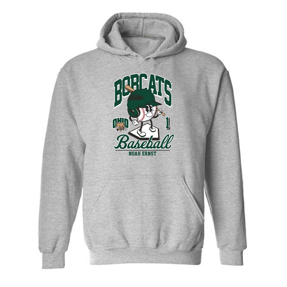 Ohio - NCAA Baseball : Noah Ernst - Fashion Shersey Hooded Sweatshirt-0