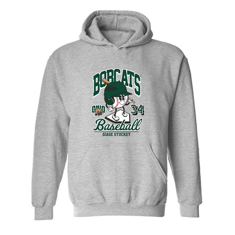Ohio - NCAA Baseball : Giage Stuckey - Fashion Shersey Hooded Sweatshirt-0