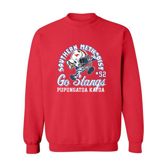 SMU - NCAA Football : Pupungatoa Katoa - Fashion Shersey Crewneck Sweatshirt-0