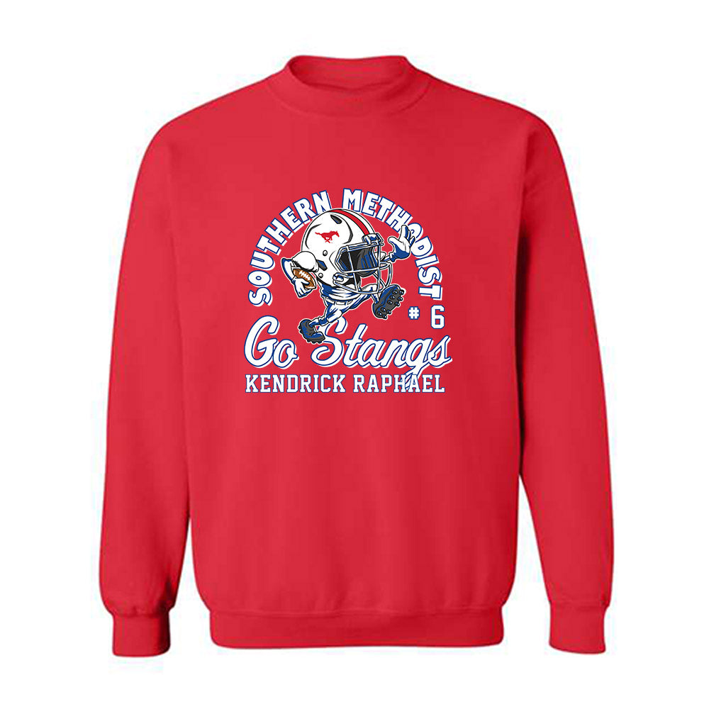 SMU - NCAA Football : Kendrick Raphael - Fashion Shersey Crewneck Sweatshirt-0