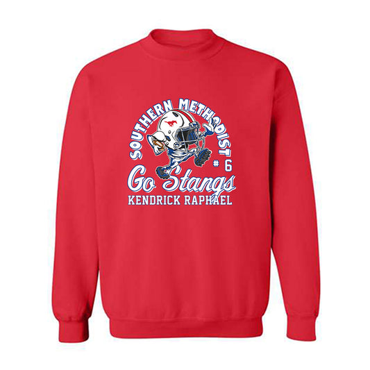 SMU - NCAA Football : Kendrick Raphael - Fashion Shersey Crewneck Sweatshirt-0