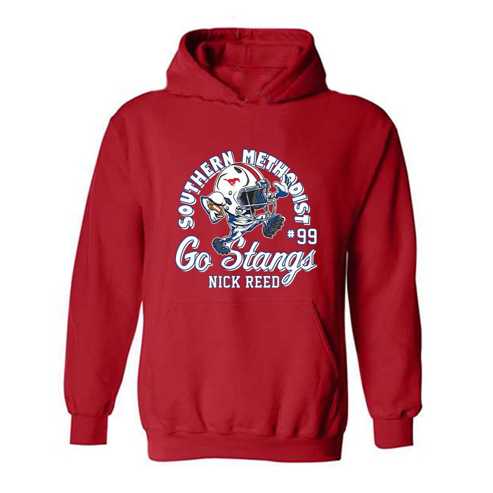 SMU - NCAA Football : Nick Reed - Fashion Shersey Hooded Sweatshirt-0